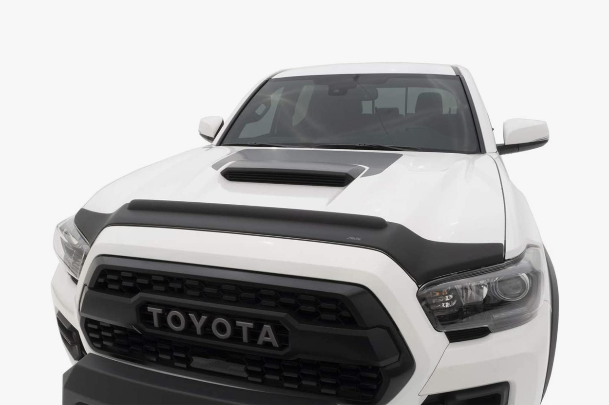 Auto Ventshade AVS II Bug Guard Installed on White 3rd Gen Tacoma TRD Off-Road