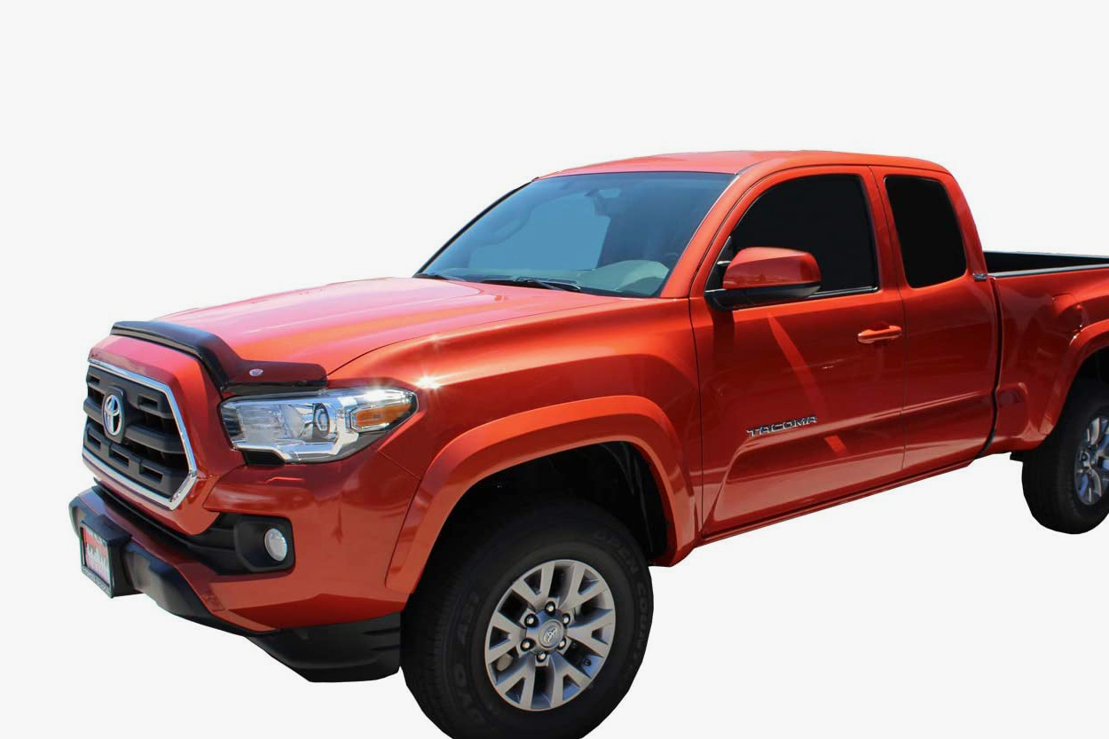 Wade Auto Hood Deflector on Orange 3rd Gen (2016-current) Tacoma SR5