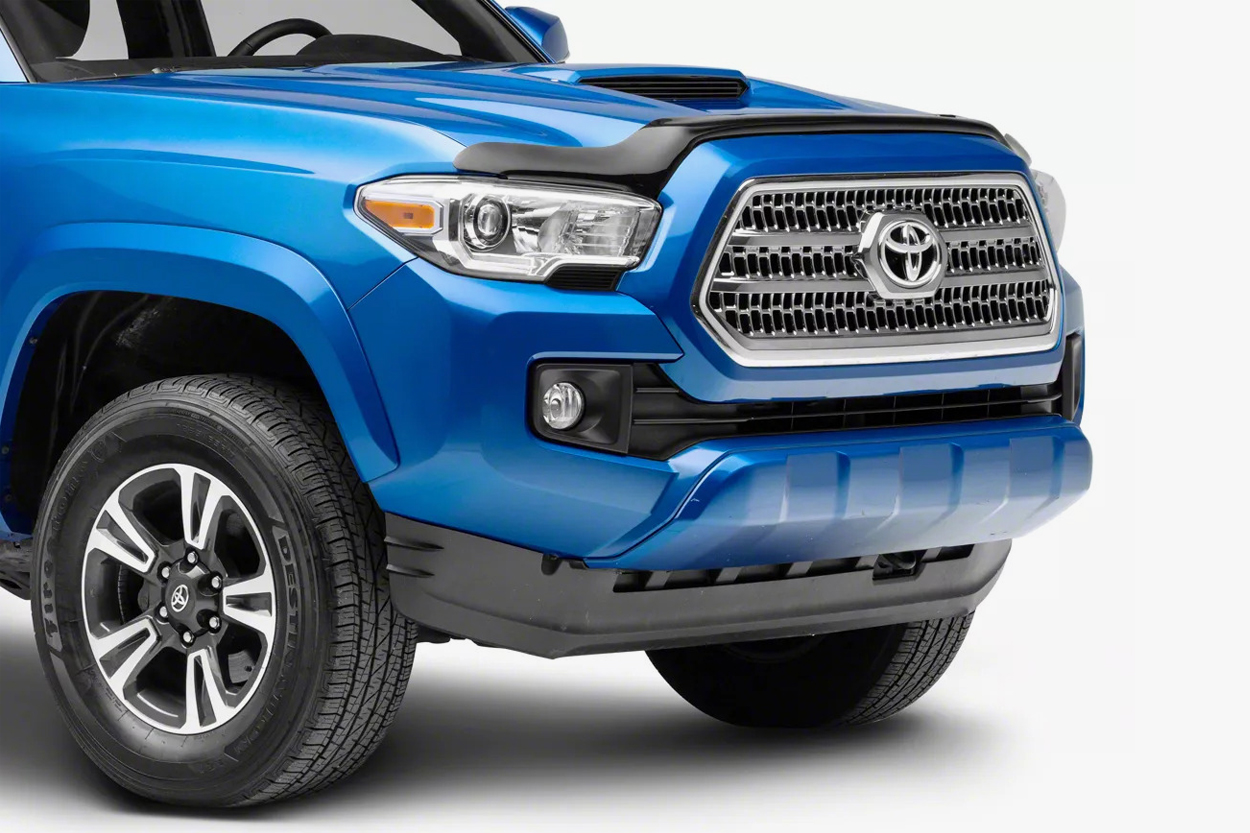 Weathertech Hood Deflector/Bug Guard on Blue 3rd Gen Tacoma TRD Sport