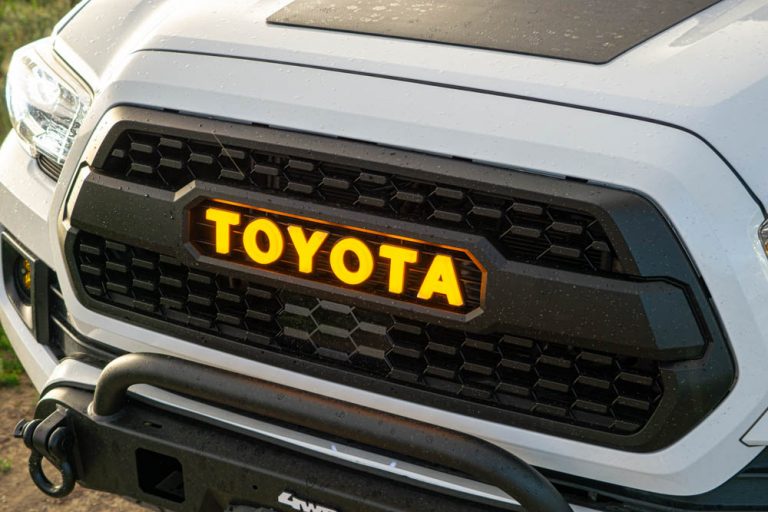 Trd Pro Grille With Led Toyota Letters For 3rd Gen Tacoma