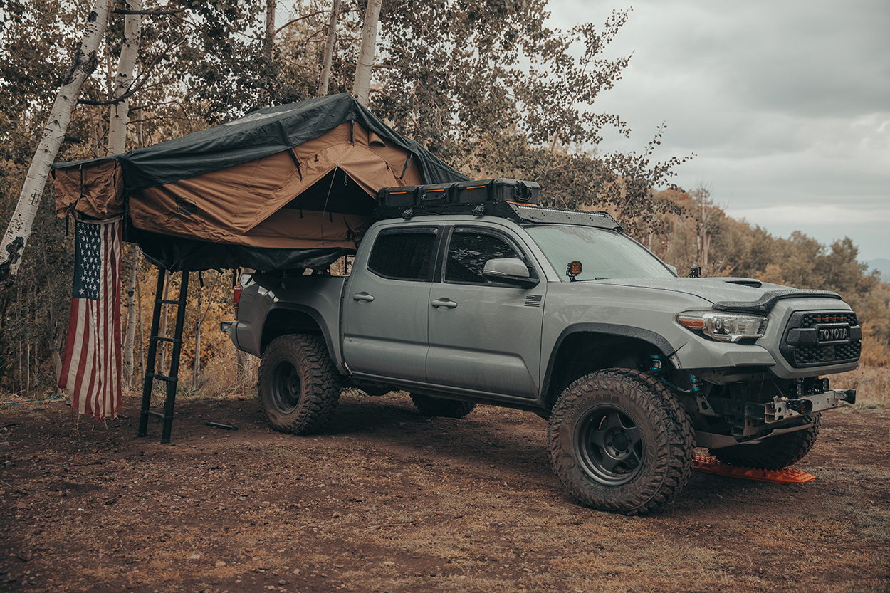 Cement Toyota Tacoma Overland Build with CVT Roof Top Tent & Roof Rack