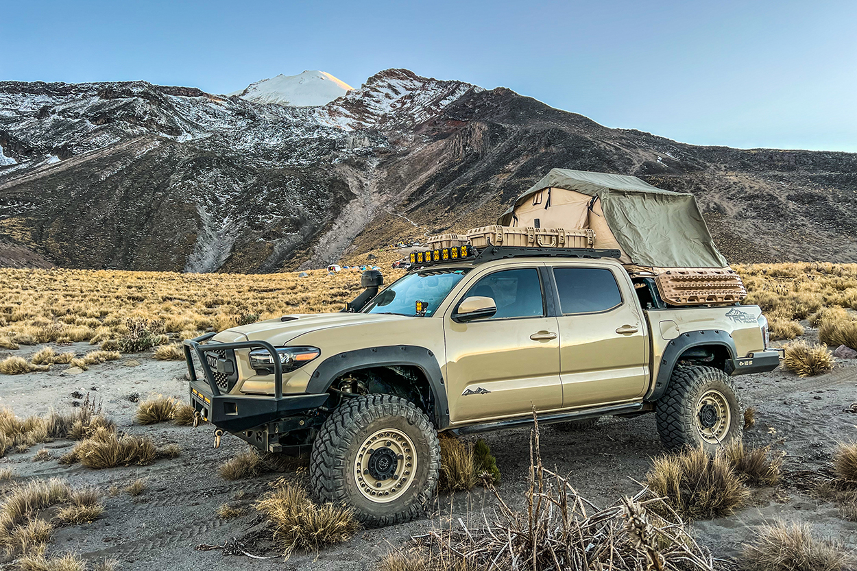 Lifted Quicksand 3rd Gen Tacoma with Black Rhino Wheels