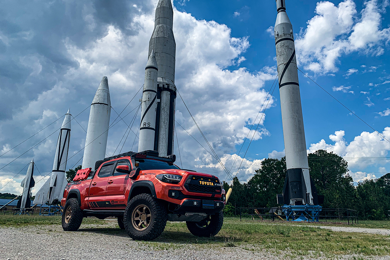 Lifted Inferno Orange DCLB 3rd Gen Tacoma