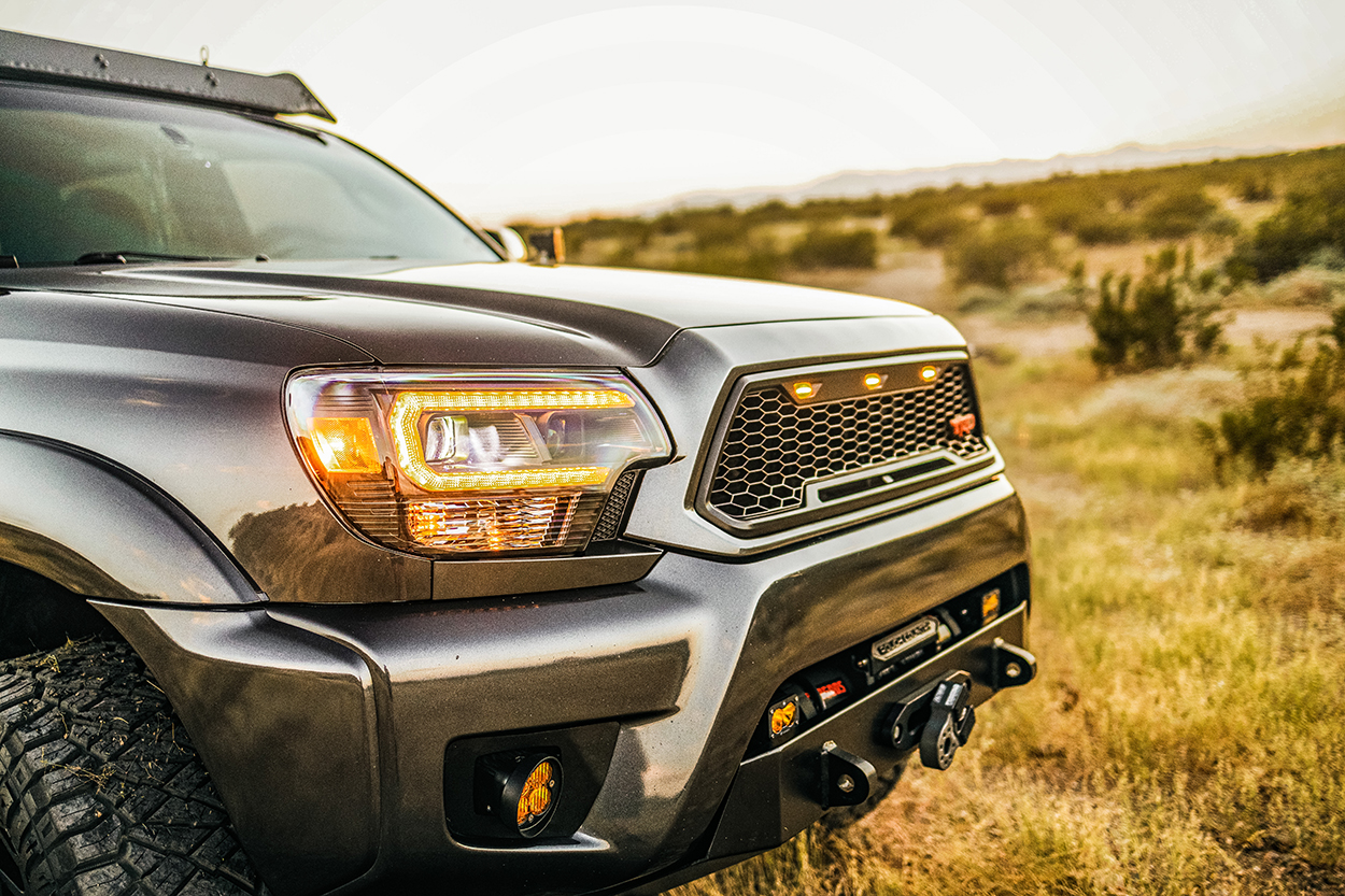 2nd Gen Tacoma With Morimoto XB Headlights Amber DRL