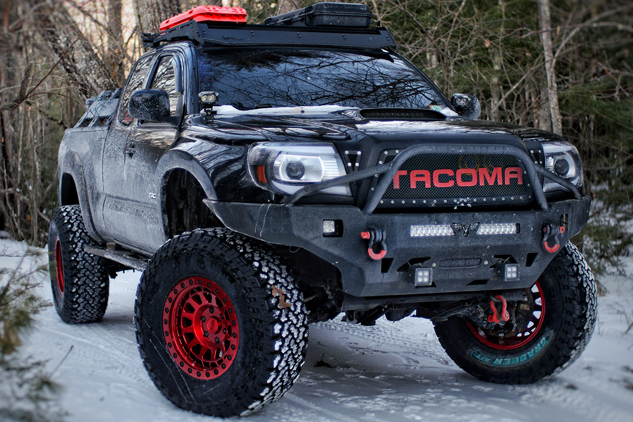 2nd Gen Tacoma with Budbuilt Full Skid Plates & Victory 4x4 Front Bumper