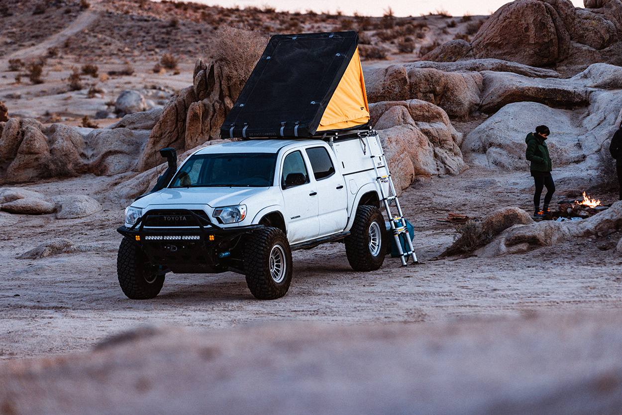 Super White 2nd Gen Tacoma With GFC Camper & GFC Superlite RTT