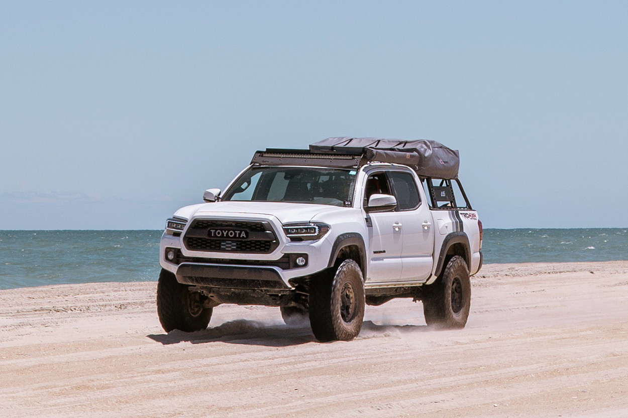 3rd Gen Tacoma With FORM Headlights, Bed Rack & ARB RTT