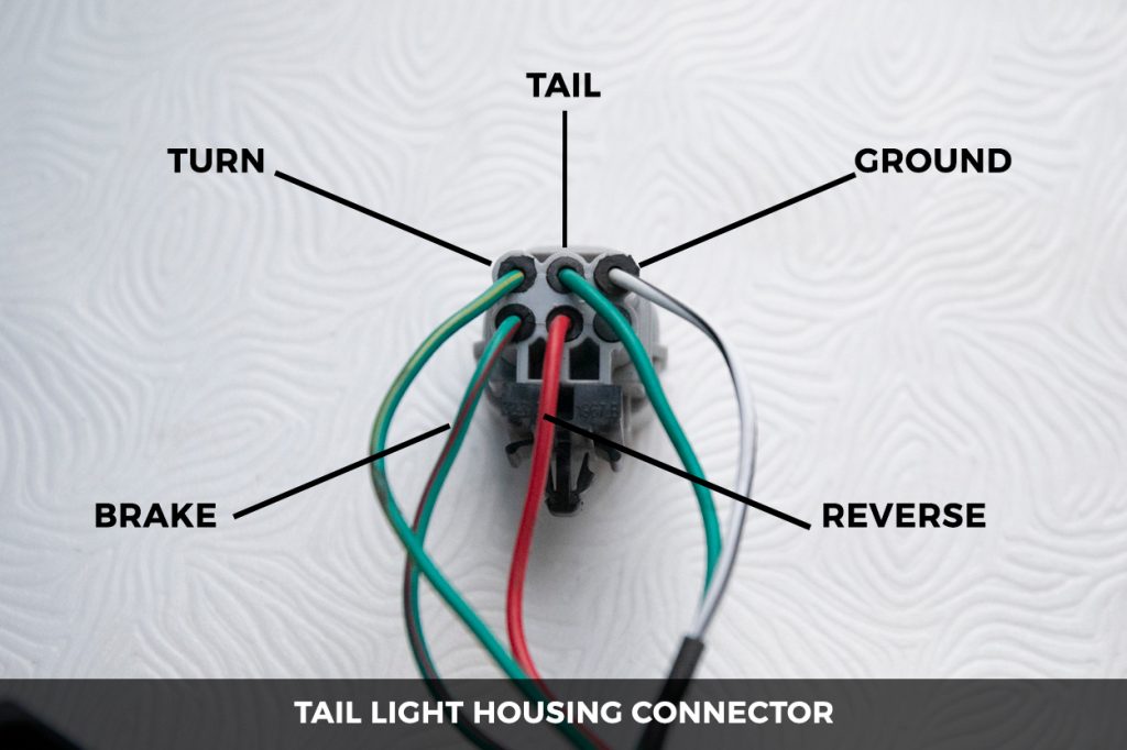 Tail Light Wiring Diagram (Labeled Wires)