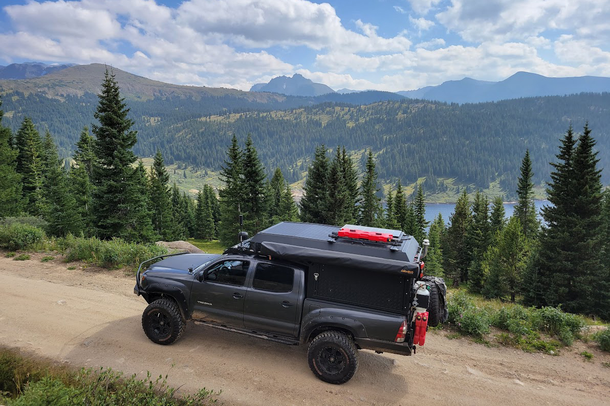 Weld On Tapered Kickoff 79″ Pelfreybilt Sliders For 2nd Gen Tacoma With AluCab Canopy Camper