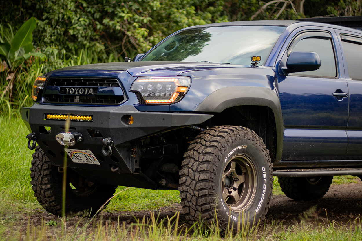 2nd Gen Tacoma with AlphaRex Headlights & Cooper Discoverer STT Pro Tires