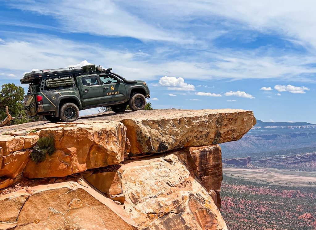 Fully Overland Built Tacoma On Top Of The World Trail In Moab, Utah