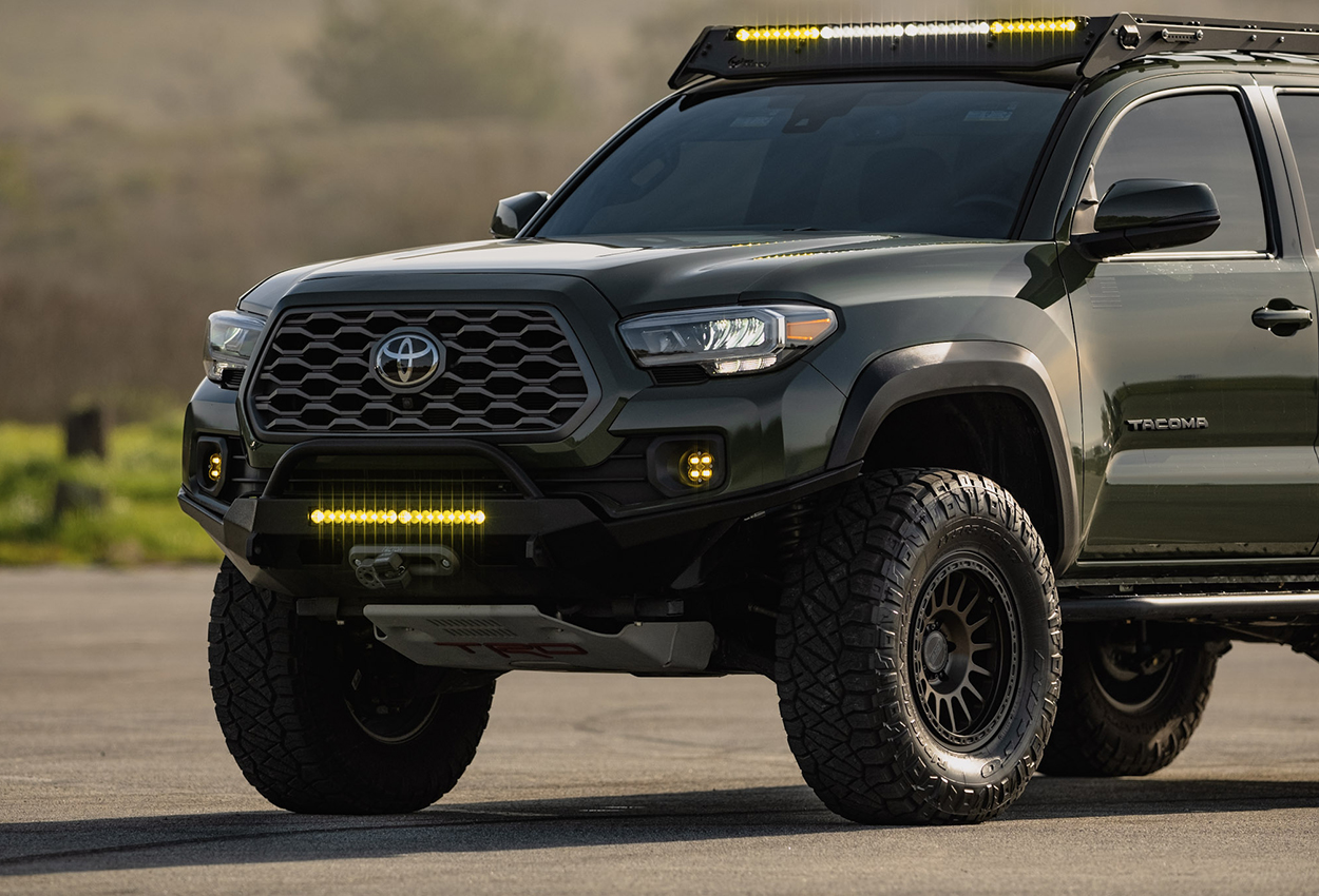 Army Green 3rd Gen Tacoma with Bronze RRW RR6-H Wheels