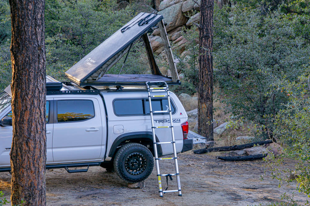 Slim Lightweight Roof Top Tent On 3rd Gen Tacoma