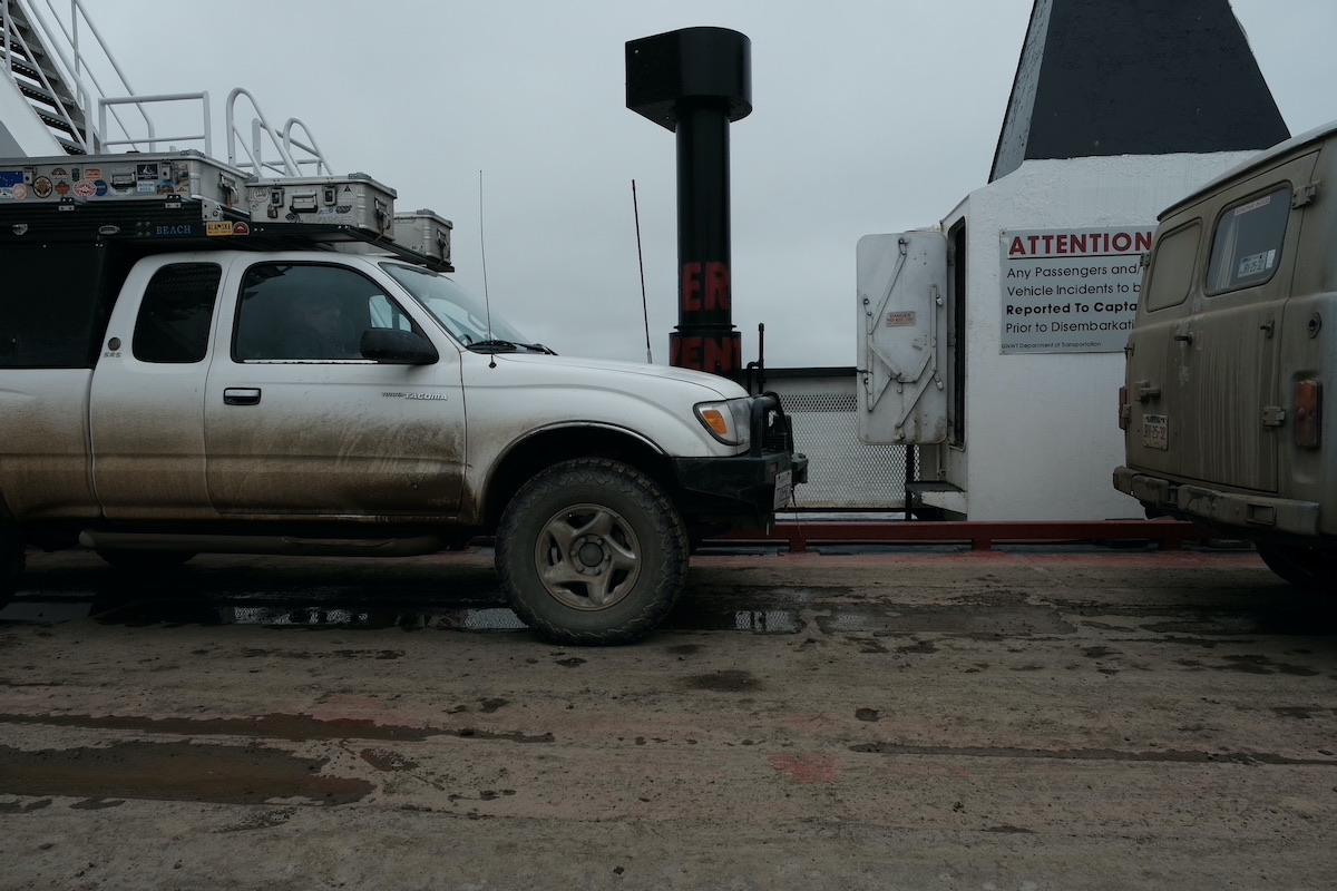 1st Gen Tacoma On Ferry Along Dempster Highway