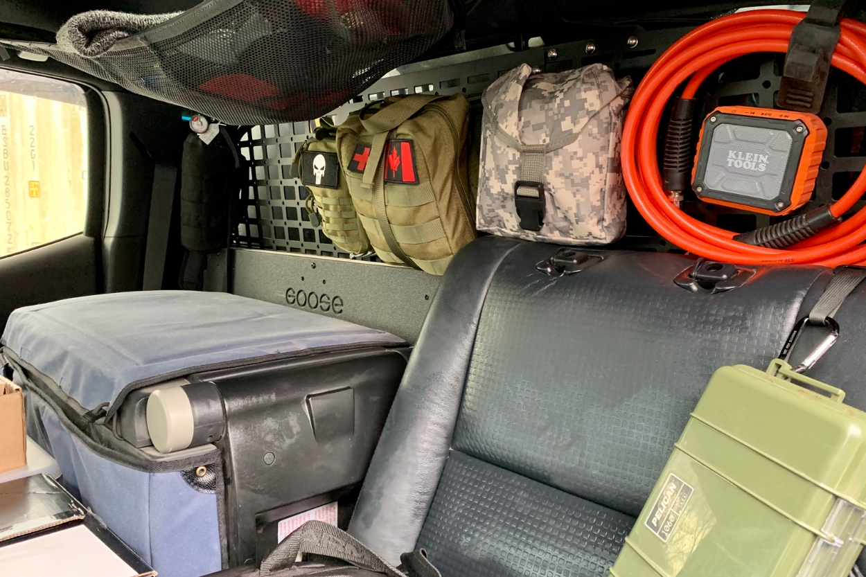 3rd Gen Tacoma w/ Goose Gear 60% Delete Kit & Back Cab Wall MOLLE Panel