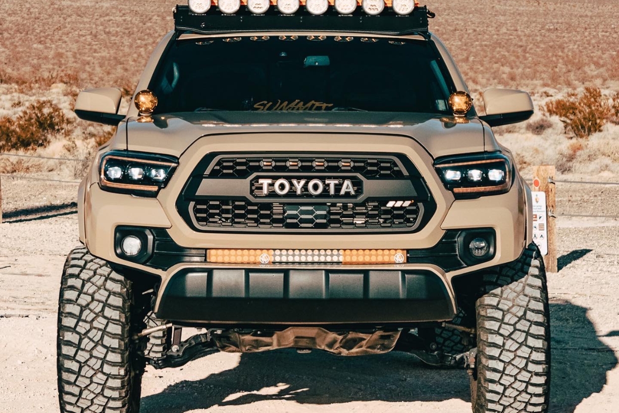 SR5 Quicksand Tacoma with Hidden Front Bumper Light Bar & Front Bumper Cut