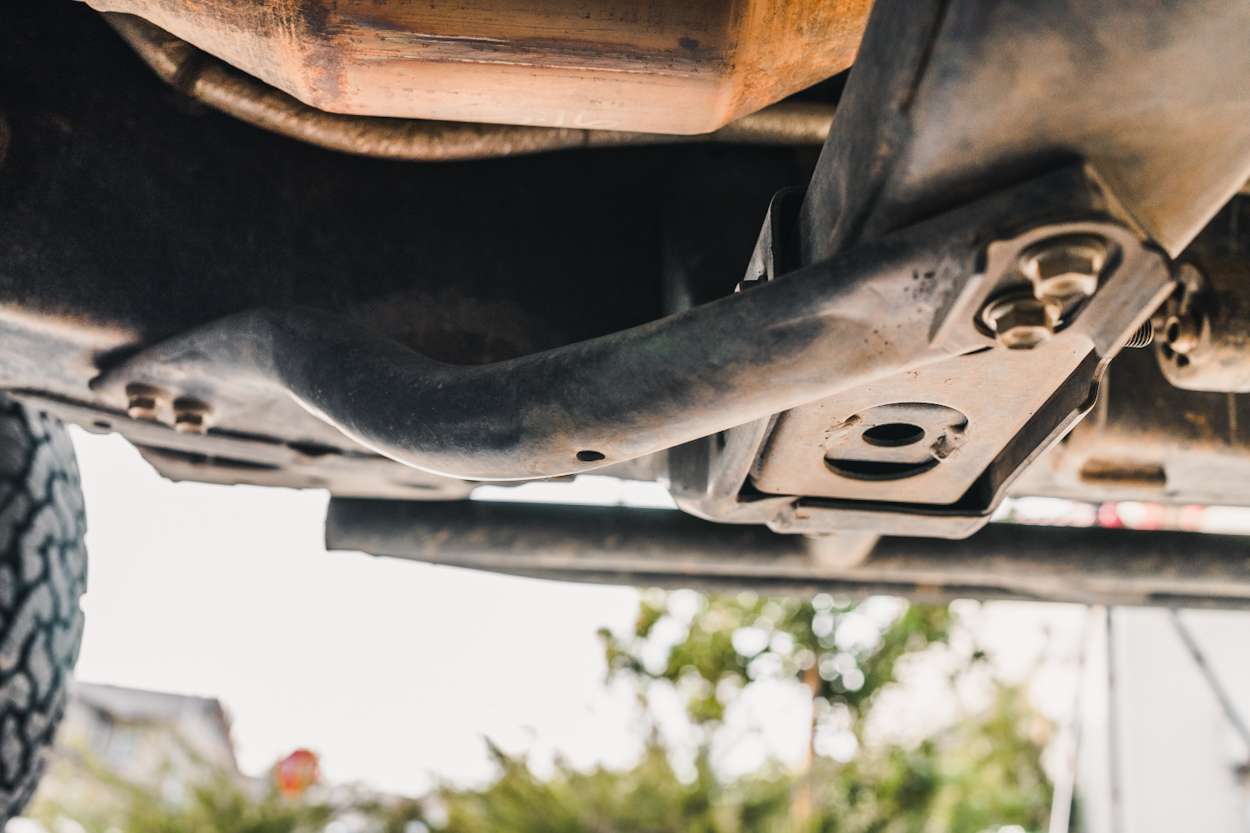 Removing Frame Cross Braces For Catalytic Guard Install