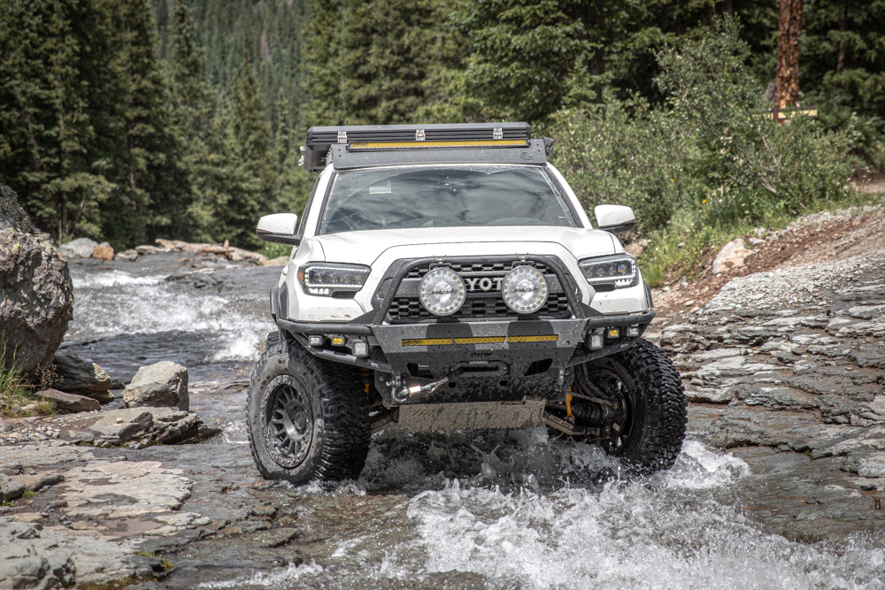 3rd Gen Tacoma with Lightforce Nightfall LED Light Bars, Lightforce HTX2s & Lightforce ROK LED Pods