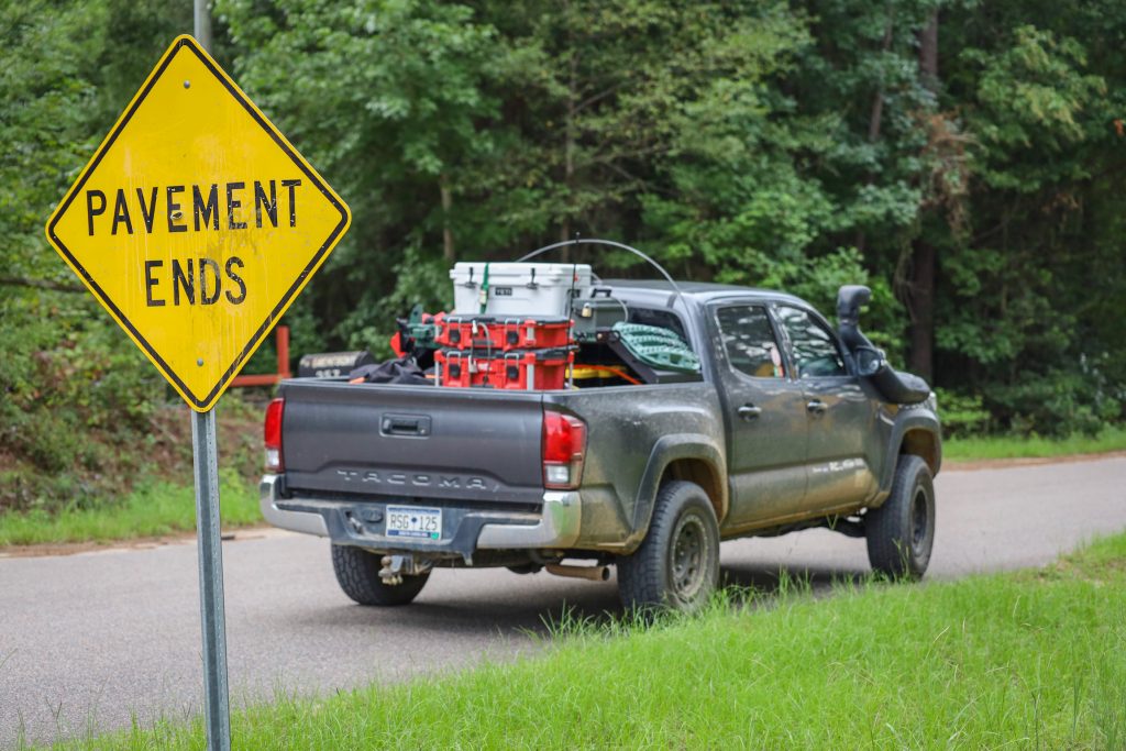 Milwaukee PACKOUT Modular Storage System Mounted On 3rd Gen Tacoma Bed