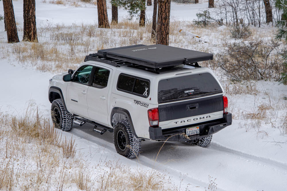 Slim Light Weight RTT Mounted On 3rd Gen Tacoma Truck Cap