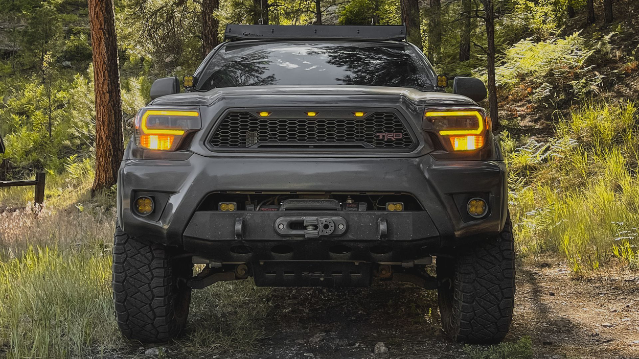 US Off-Road 2nd Gen Tacoma Winch Mount Bumper With Rough Country Winch