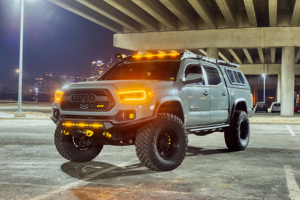 Saints Off-Road Alpha Front Bumper On Lunar Rock 3rd Gen Tacoma