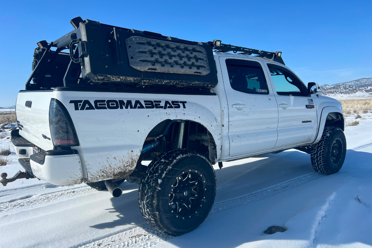 2nd Gen Tacoma Storage Box Setups - Pelican Box With Recovery Boards Mounted