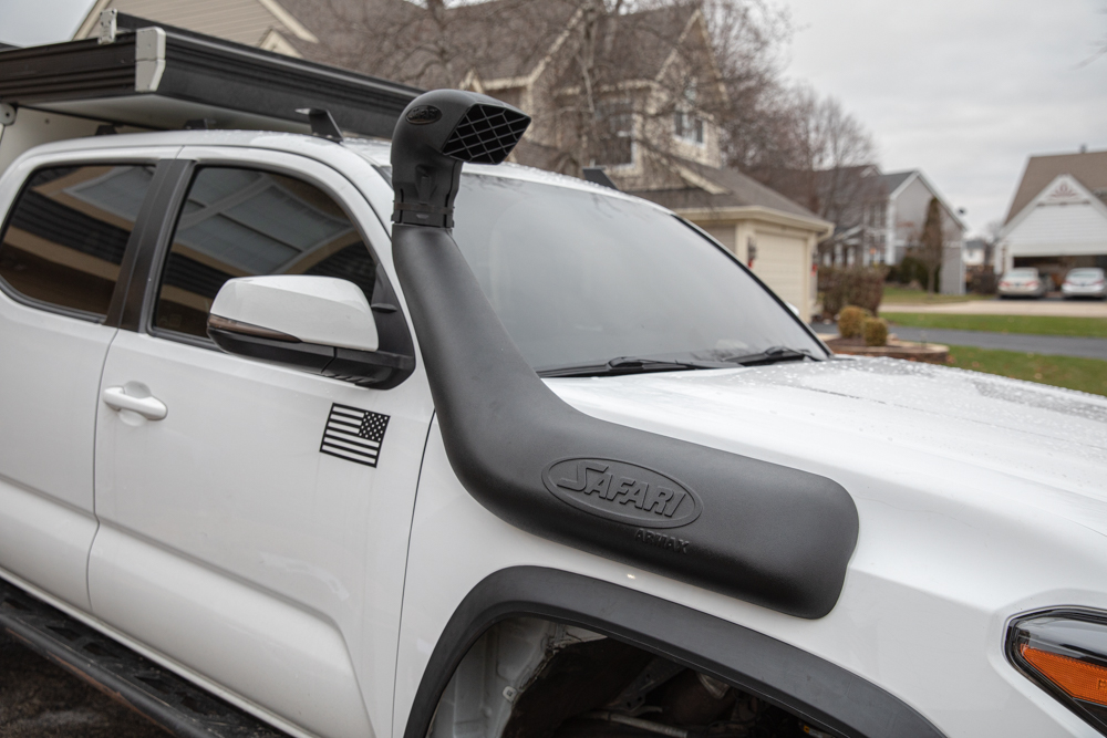 ARB Safari Snorkel On Super White 3rd Gen Tacoma