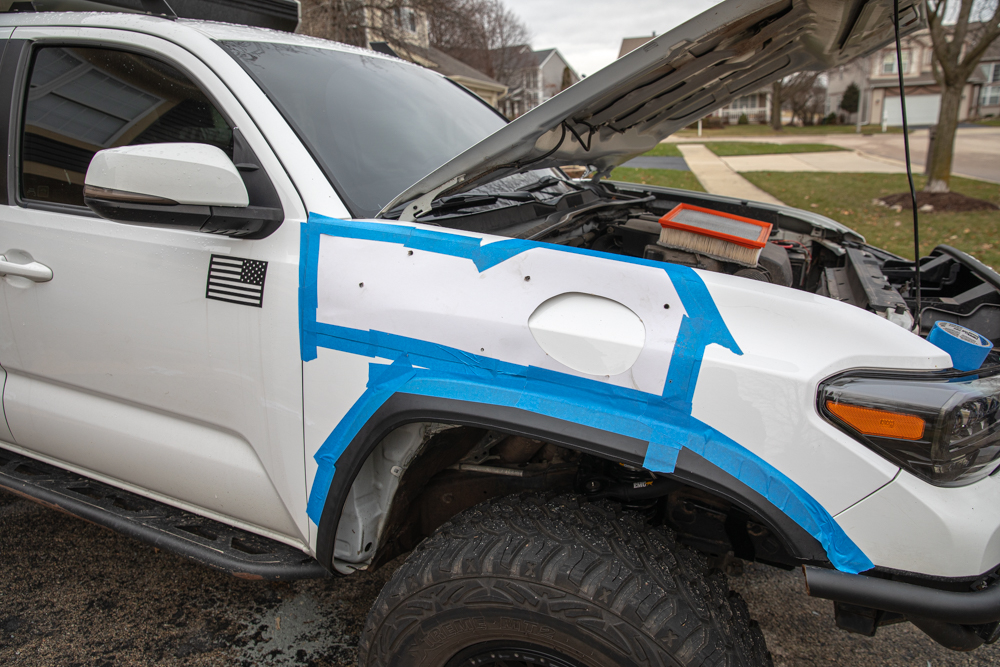 Apply ARB Snorkel Template To Tacoma