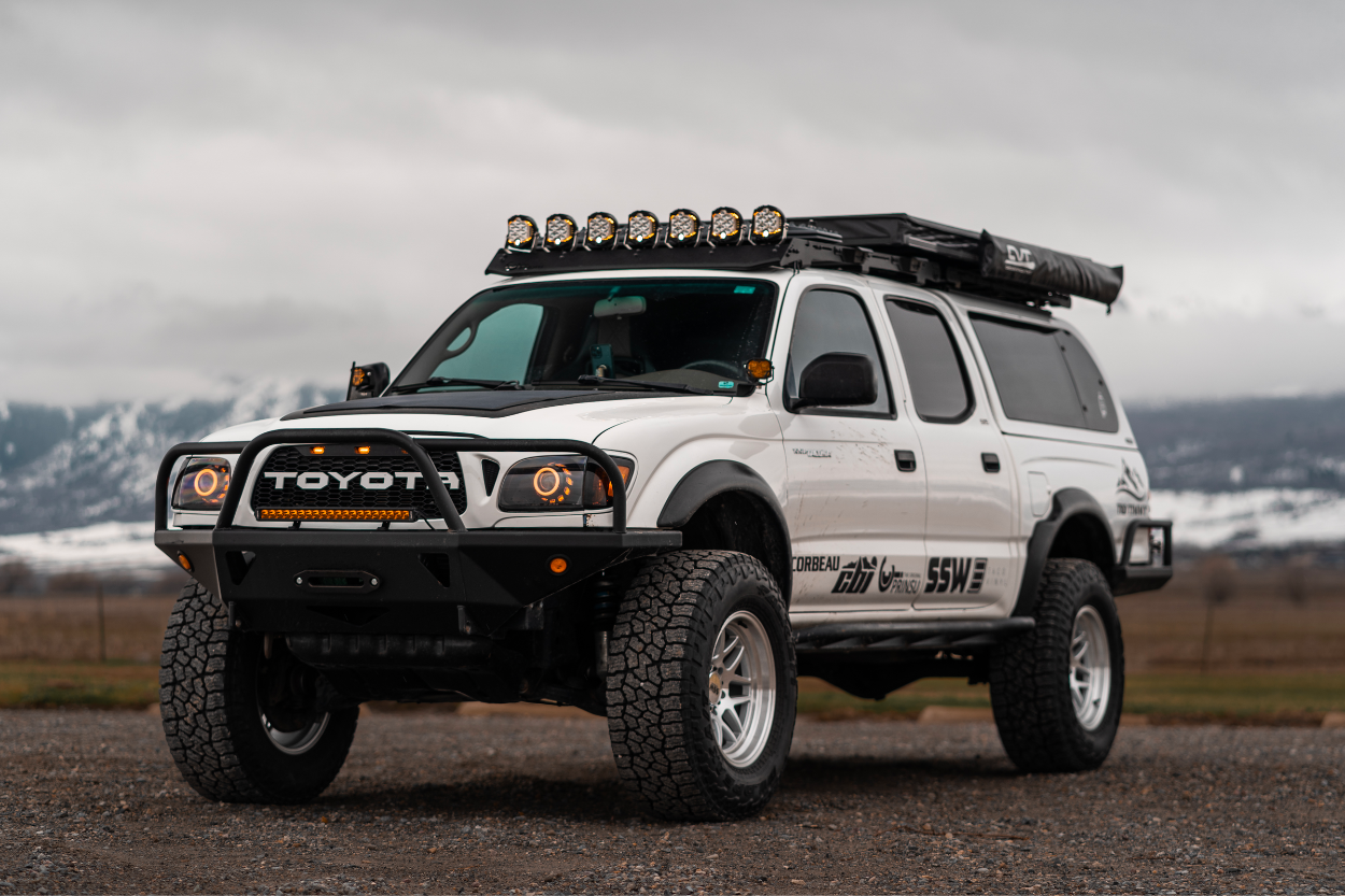 1st Gen Tacoma With Alibaba Light Pods, CBI Front Bumper, Custom Retrofit Headlights