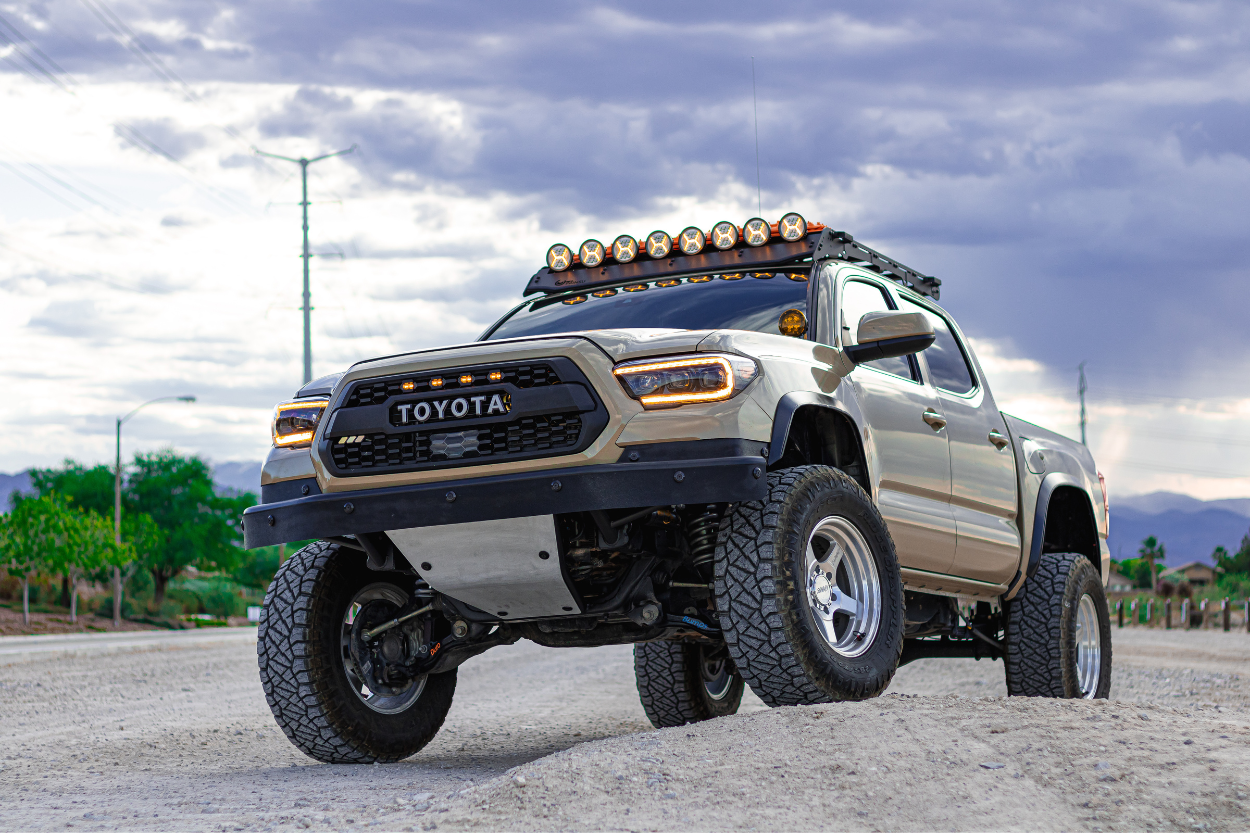 SR5 3rd Gen Tacoma With Custom PreRunner Front Bumper & Morimoto XB V2 Amber DRL Headlights