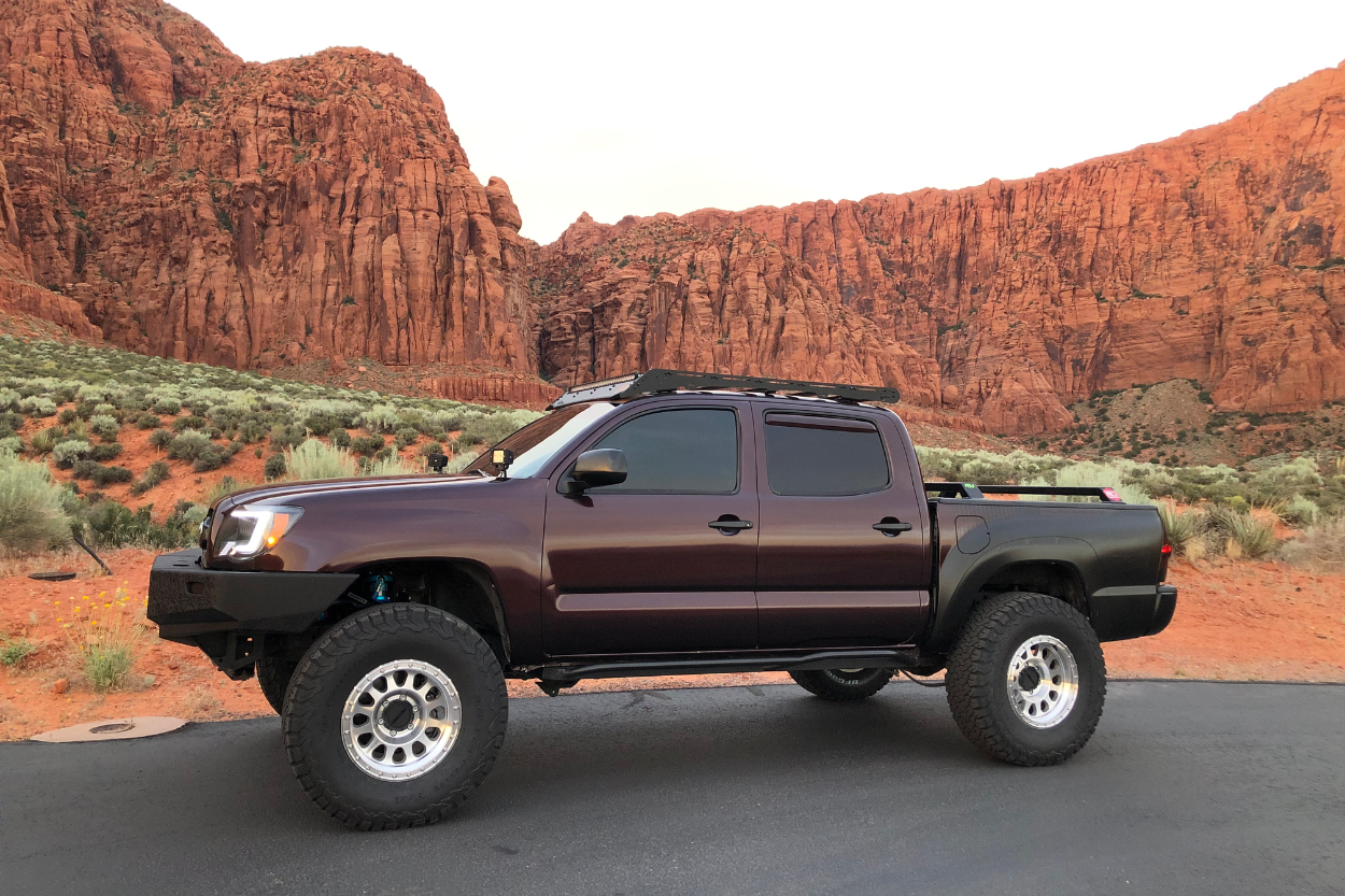 2nd Gen Tacoma Wrapped in Black Rose, Satin Black and Matte Liquid Copper