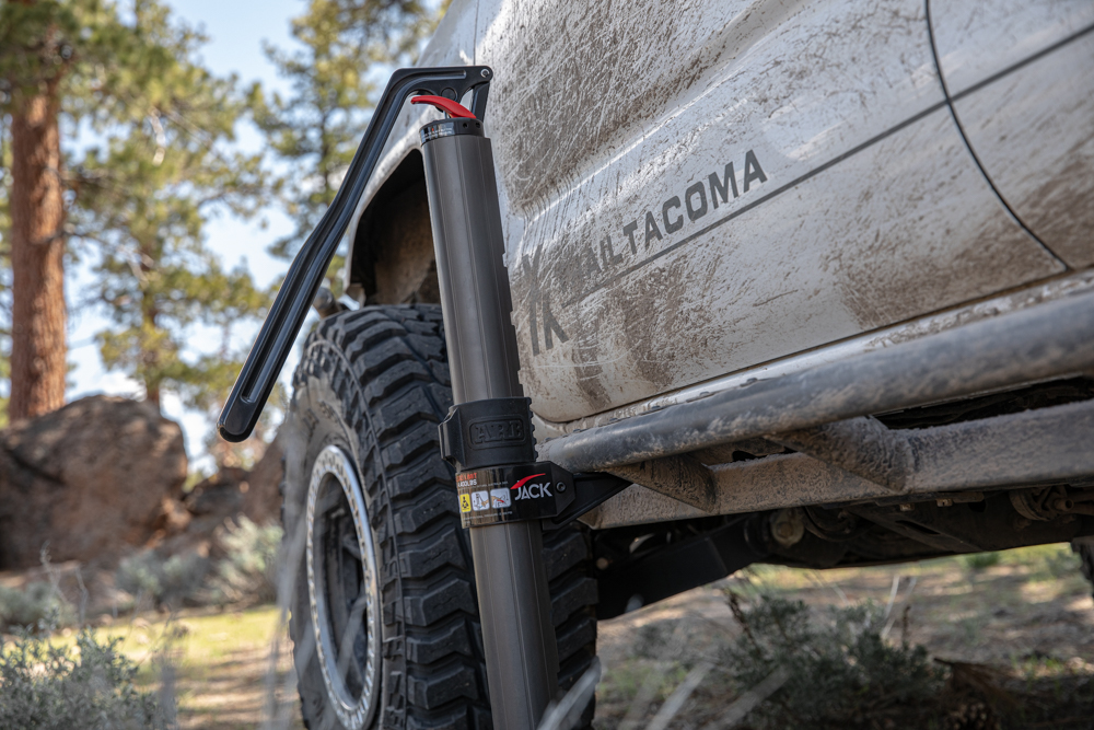 ARB Jack Lifting Toyota Tacoma By C4 Fabrication Bolt-On Rock Sliders