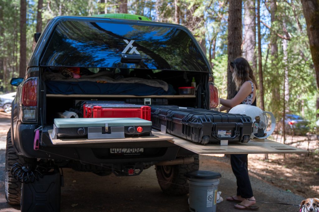 Lightweight Bed Storage System For 3rd Gen Tacoma For Cooking & Camping