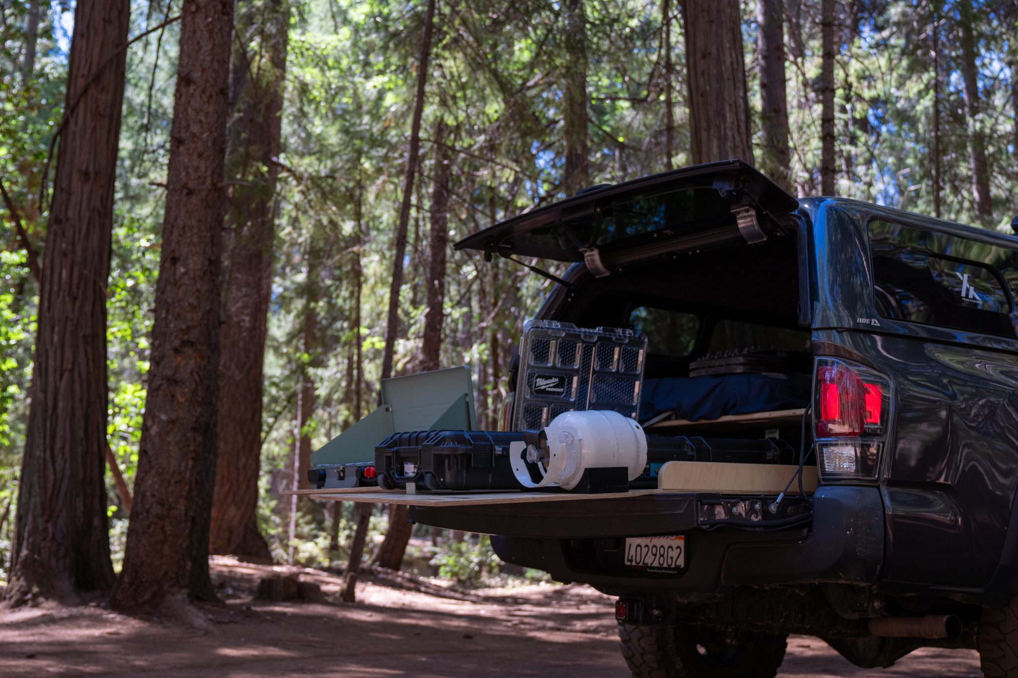 Custom BamBeds Sliders Truck Storage Setup