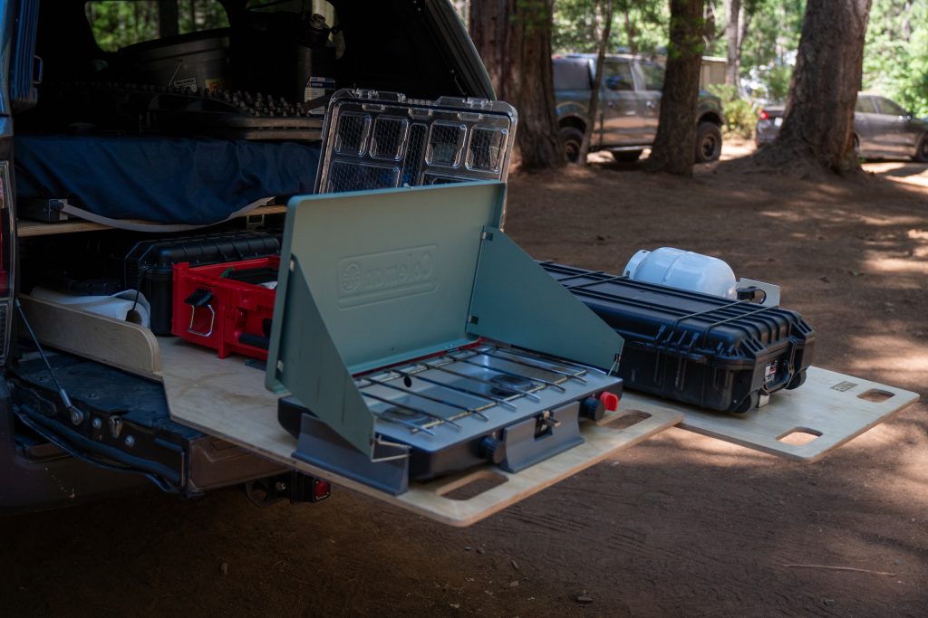 Custom Pull Out Kitchen For Overlanding With BamBeds Sliders