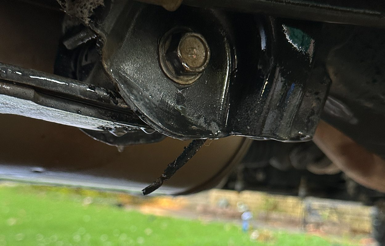 Torn Rubber Leaf Spring Bushing On Toyota Tacoma