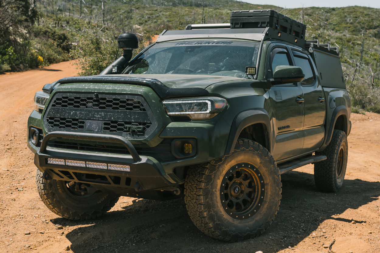 3rd Gen Army Green Tacoma with HIGH FLYING Car Led Side Mirrors Sequential Dynamic Turn Signal Lights