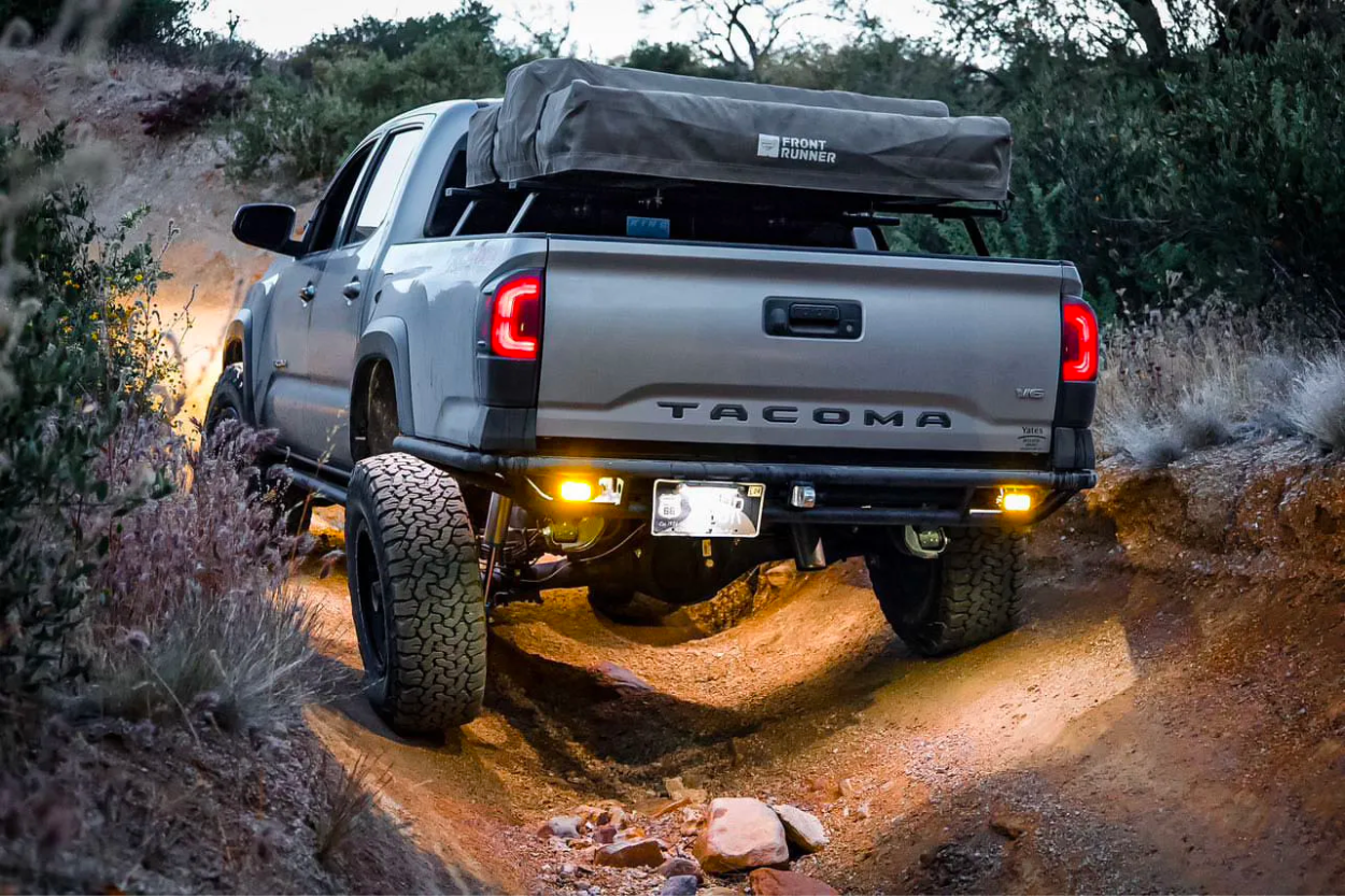 Lifted 3rd Gen Tacoma with OPP ULITE LED Rock Lights