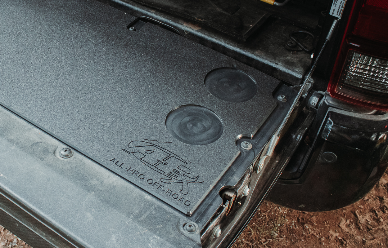 Cup Holders On All-Pro Off-Road Overland Tailgate Table