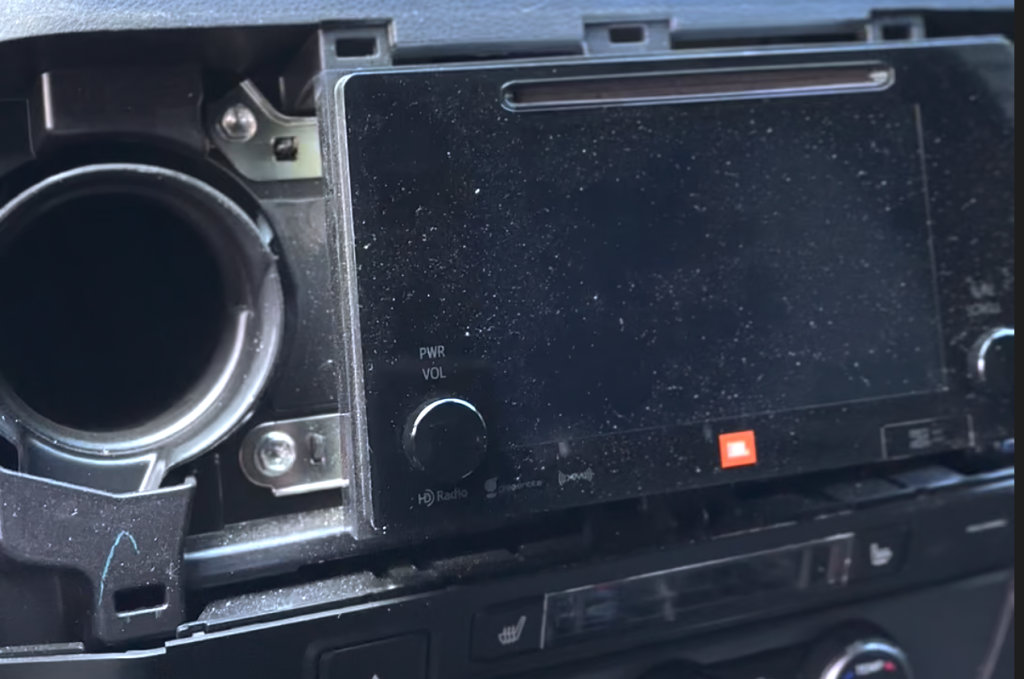 The Tacoma Head unit without the plastic trim cover