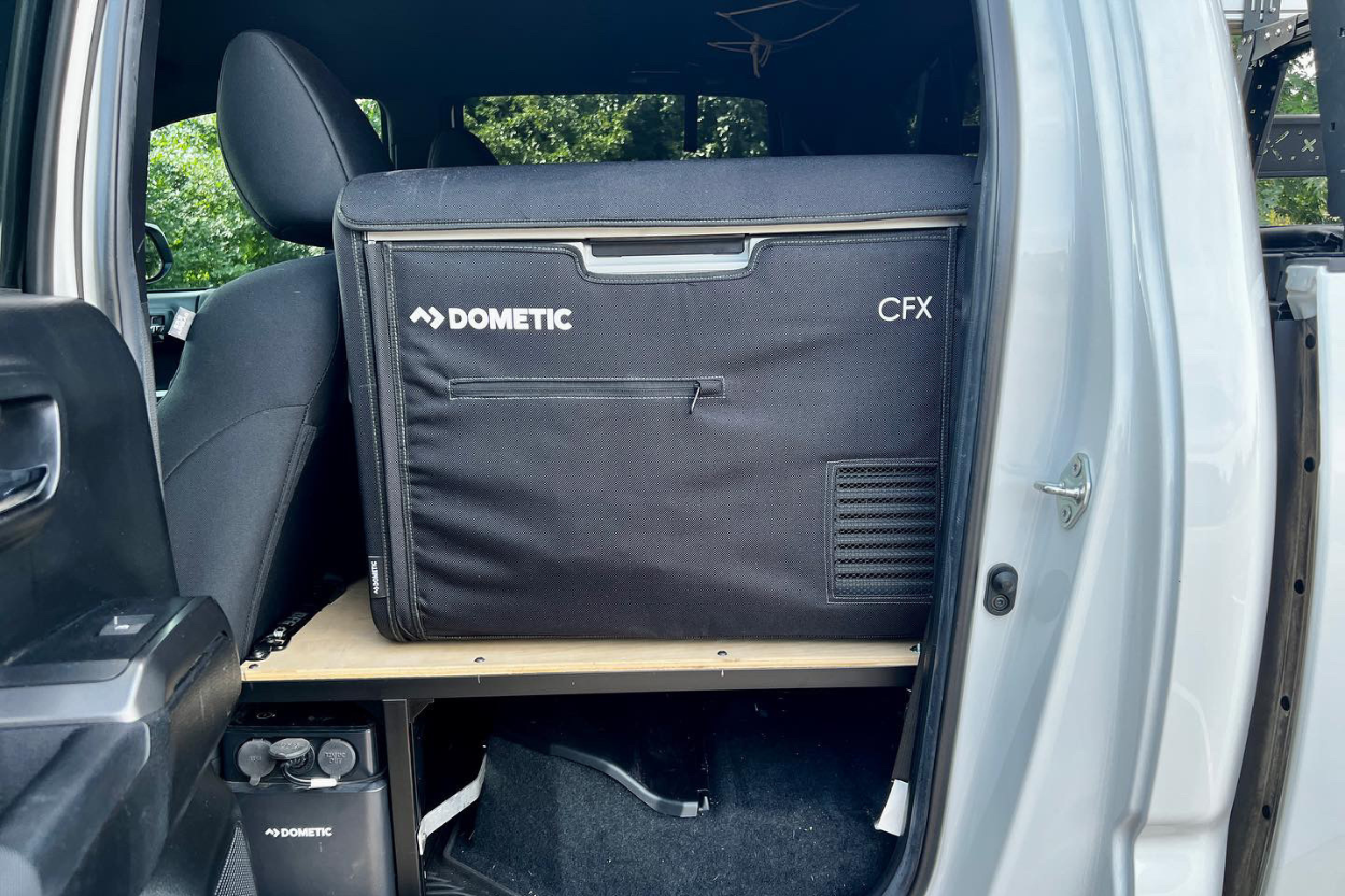 3rd Gen Tacoma With Dometic CFX3 55IM Mounted On DIY 40% Rear Seat Mount/Delete