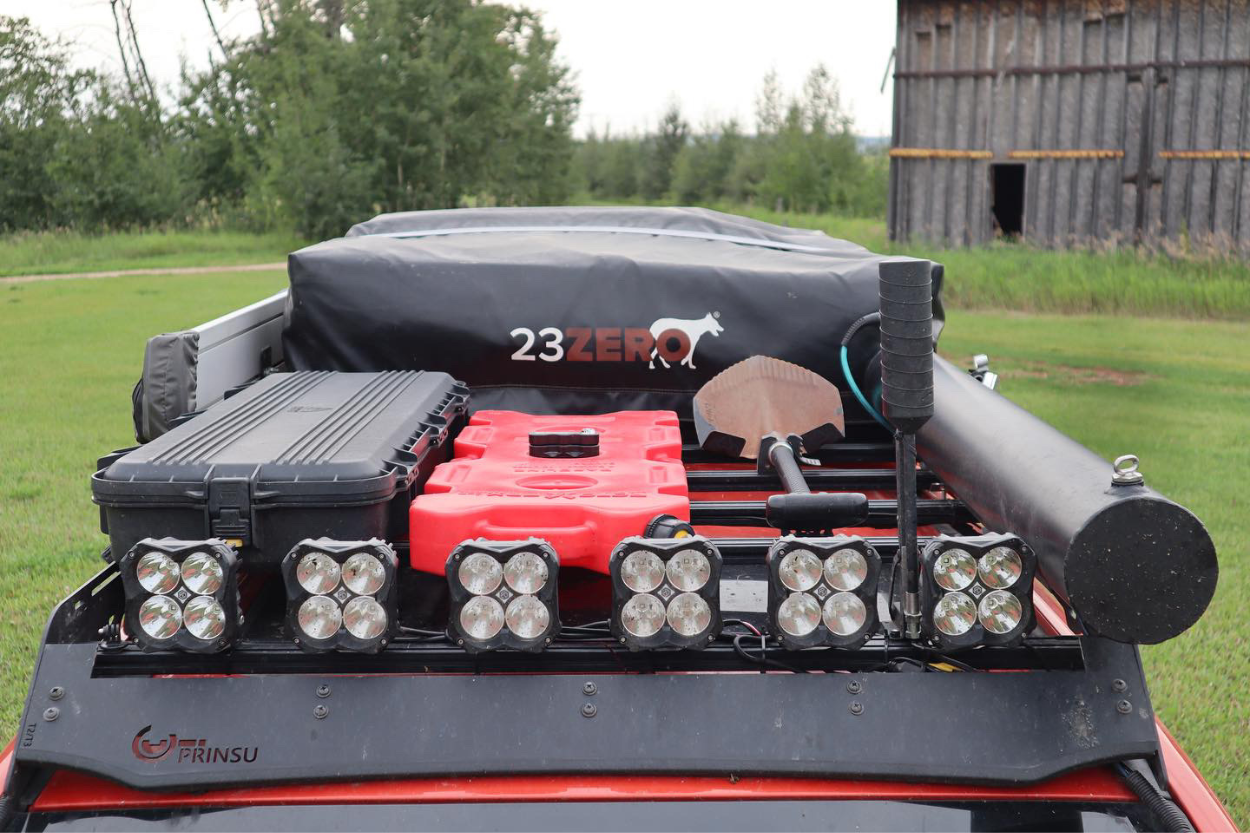 Prinsu Studio Design Roof Rack On 3rd Gen Tacoma With Gear & Accessories