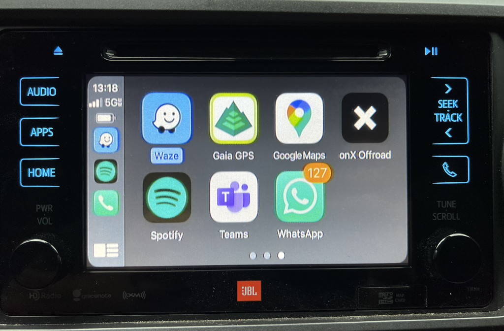 Carabc apple carplay with Gaia GPS and onX Offroad