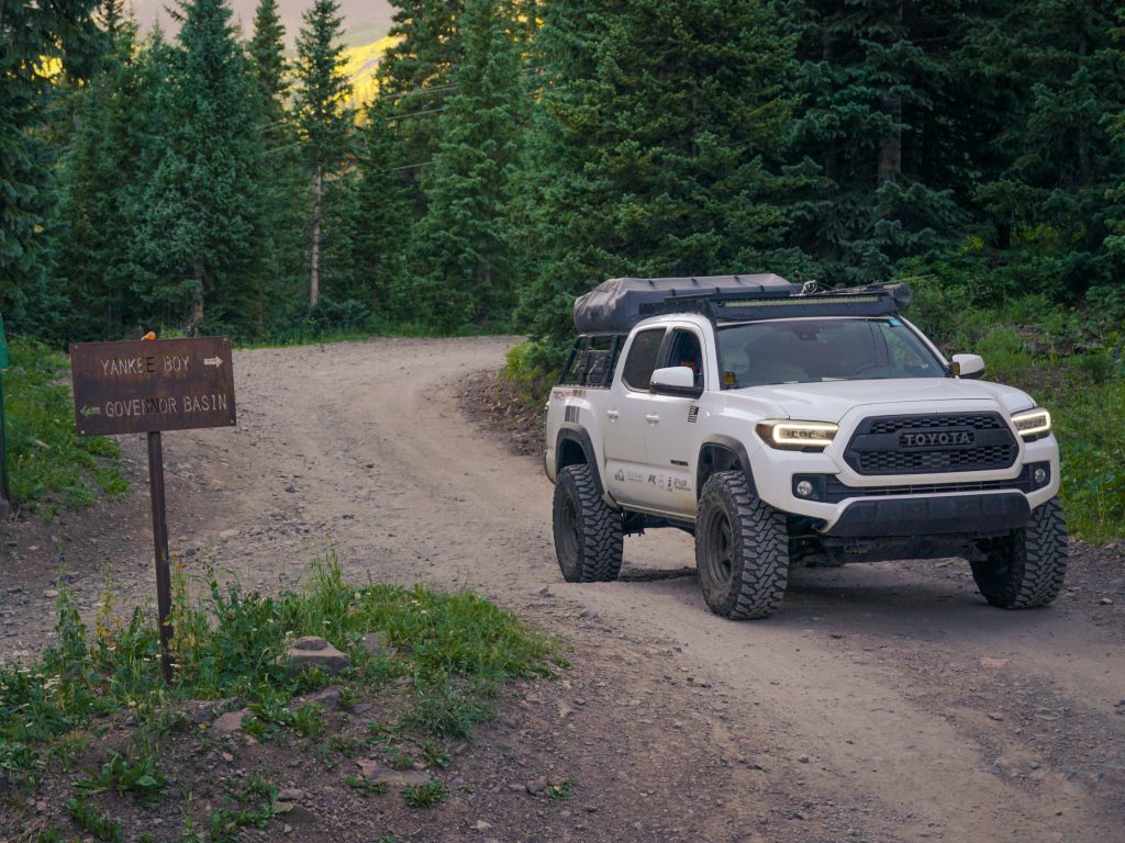 Toyota Tacoma Near Junction Of Yankee Boy Basin & Governor Basin 4x4 Trails