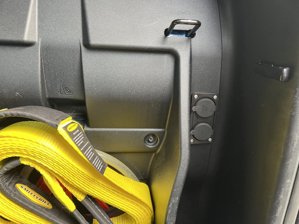 Dometic Hardwire Kit Installed in the Backseat of a 3rd Gen Tacoma