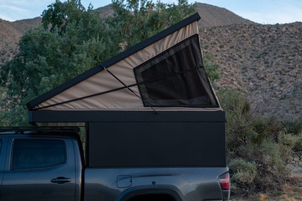 ORU Designs Tenfold Weekender Side Profile With Tent Open