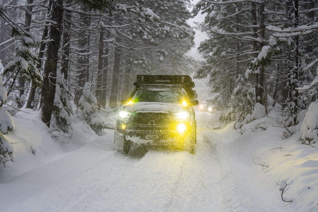 3rd Gen Tacoma Snow Wheeling In Northern California During Snow Storm