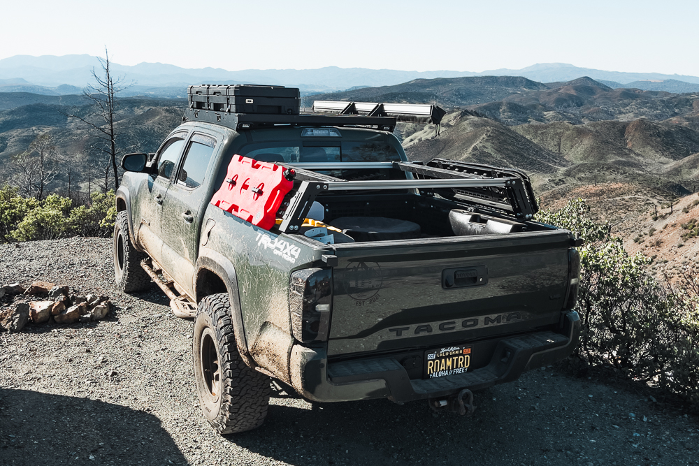 Cali Raised Mid-Height Bed Rack On 3rd Gen Tacoma