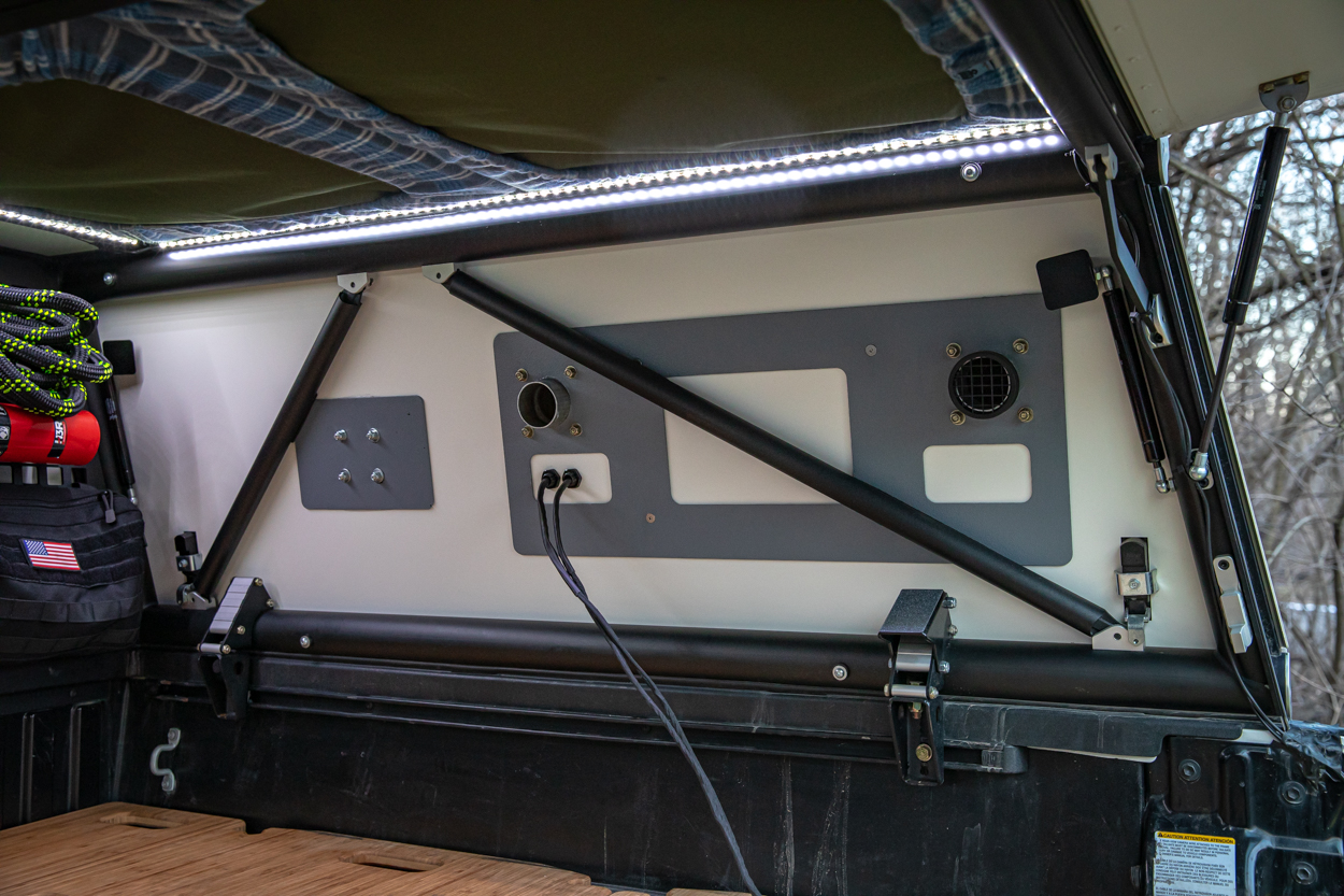 GFC Camper With Diesel Heater Hard Mounted To Side Panel